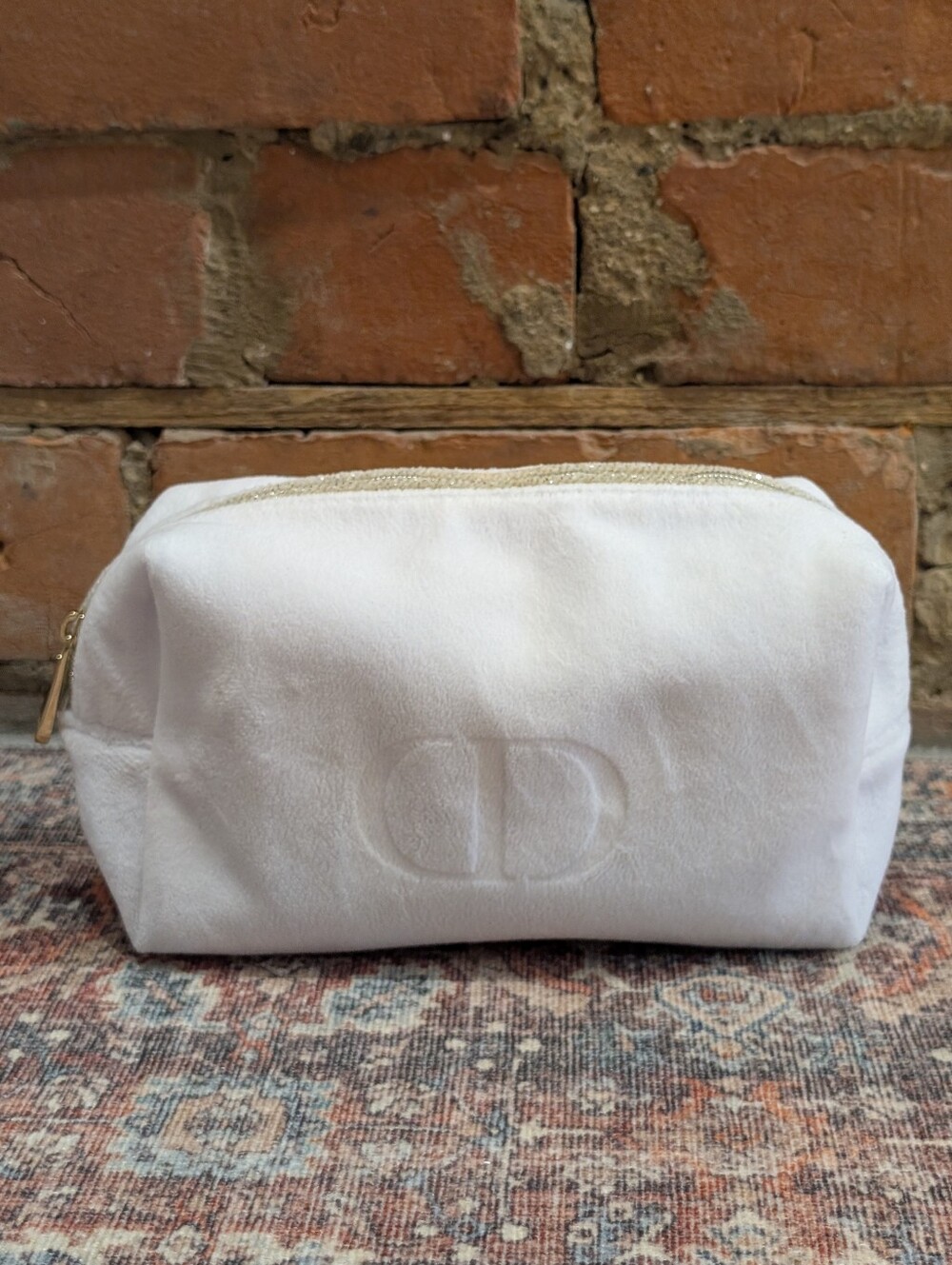 Dior Velvet Cosmetic Pouch Makeup Bag Travel Case